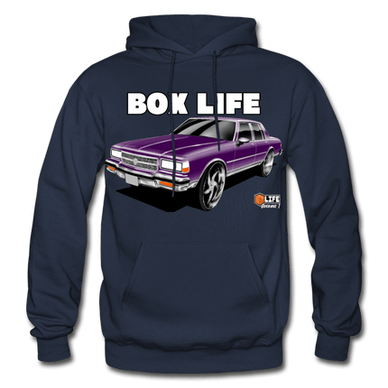 Box Chevy Life Purple Baldhead  Hoodie - navy