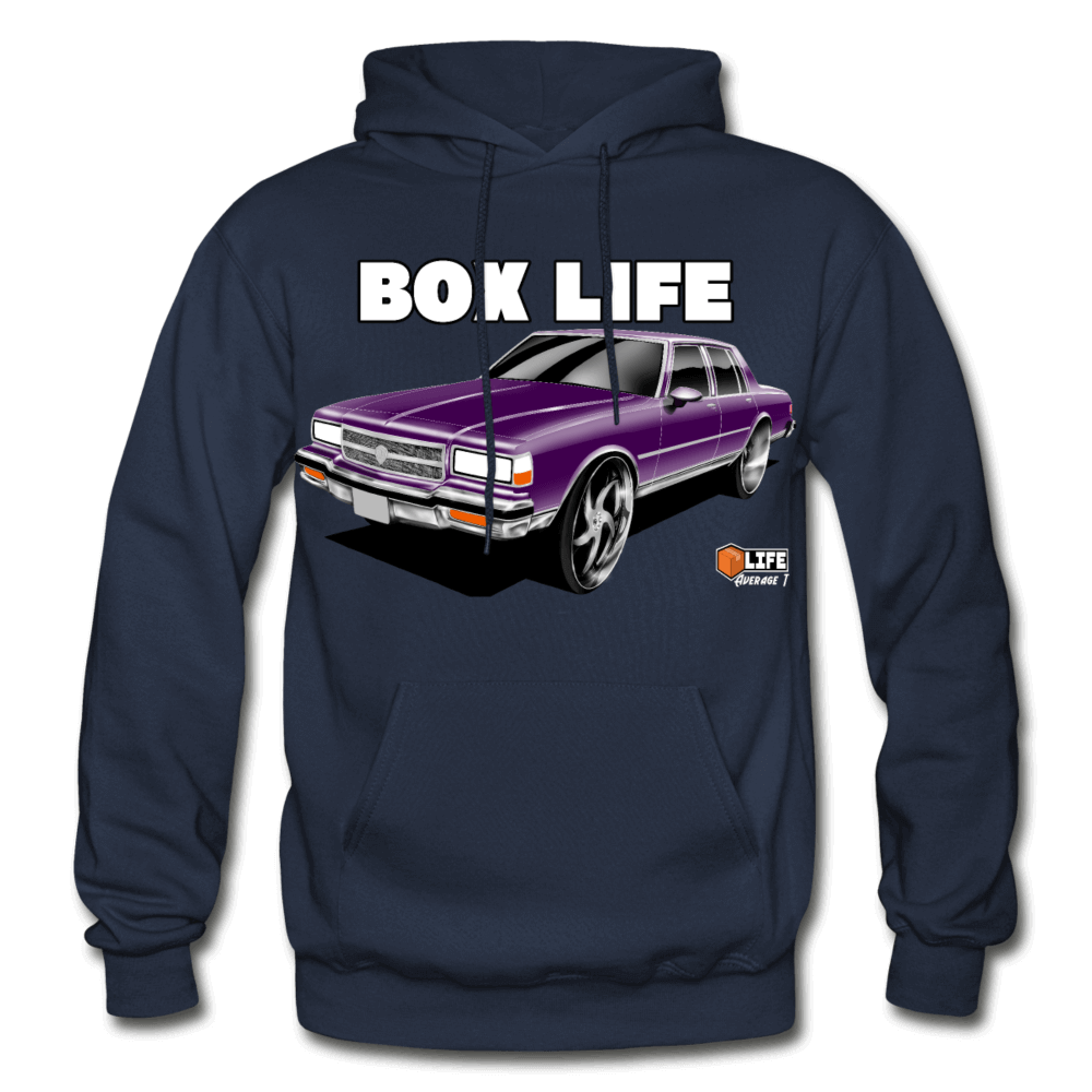 Box Chevy Life Purple Baldhead  Hoodie - navy