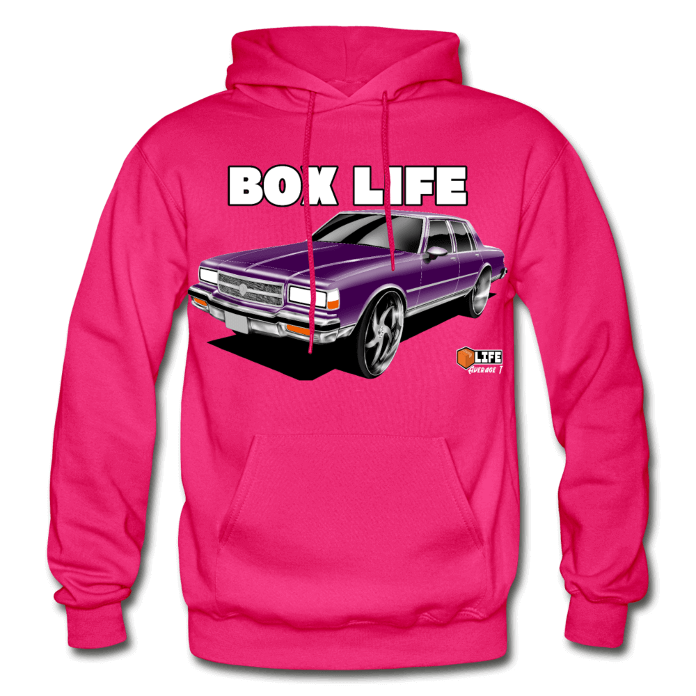 Box Chevy Life Purple Baldhead  Hoodie - fuchsia