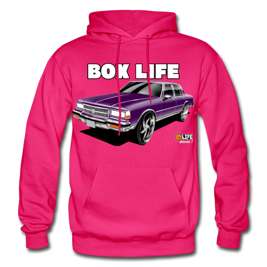 Box Chevy Life Purple Baldhead  Hoodie - fuchsia