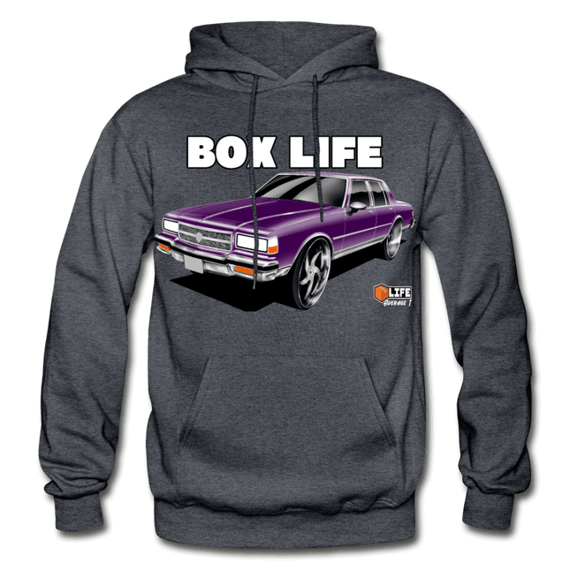 Box Chevy Life Purple Baldhead  Hoodie - charcoal gray