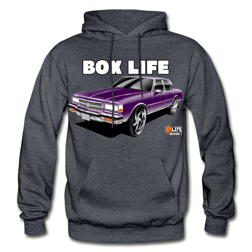 Box Chevy Life Purple Baldhead  Hoodie - charcoal gray