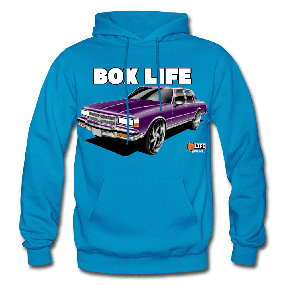 Box Chevy Life Purple Baldhead  Hoodie - turquoise