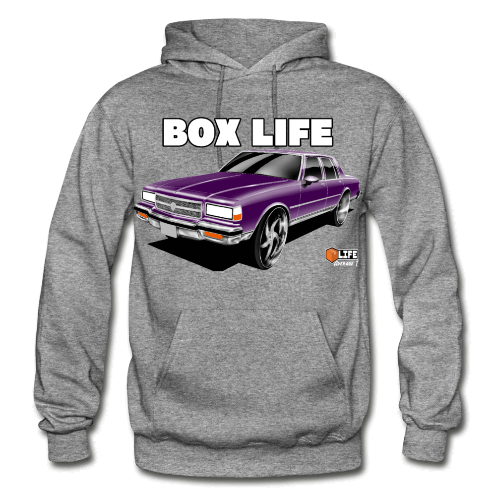 Box Chevy Life Purple Baldhead  Hoodie - graphite heather