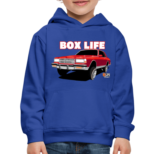 Box Chevy Life Lowrider Landau Kids caprice Hoodie - AverageTApparel-