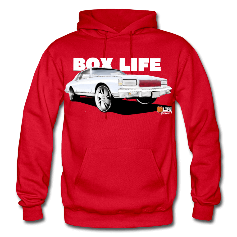 Box Chevy Life White Landau Hoodie - red