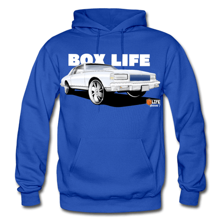 Box Chevy Life White Landau Hoodie - royal blue