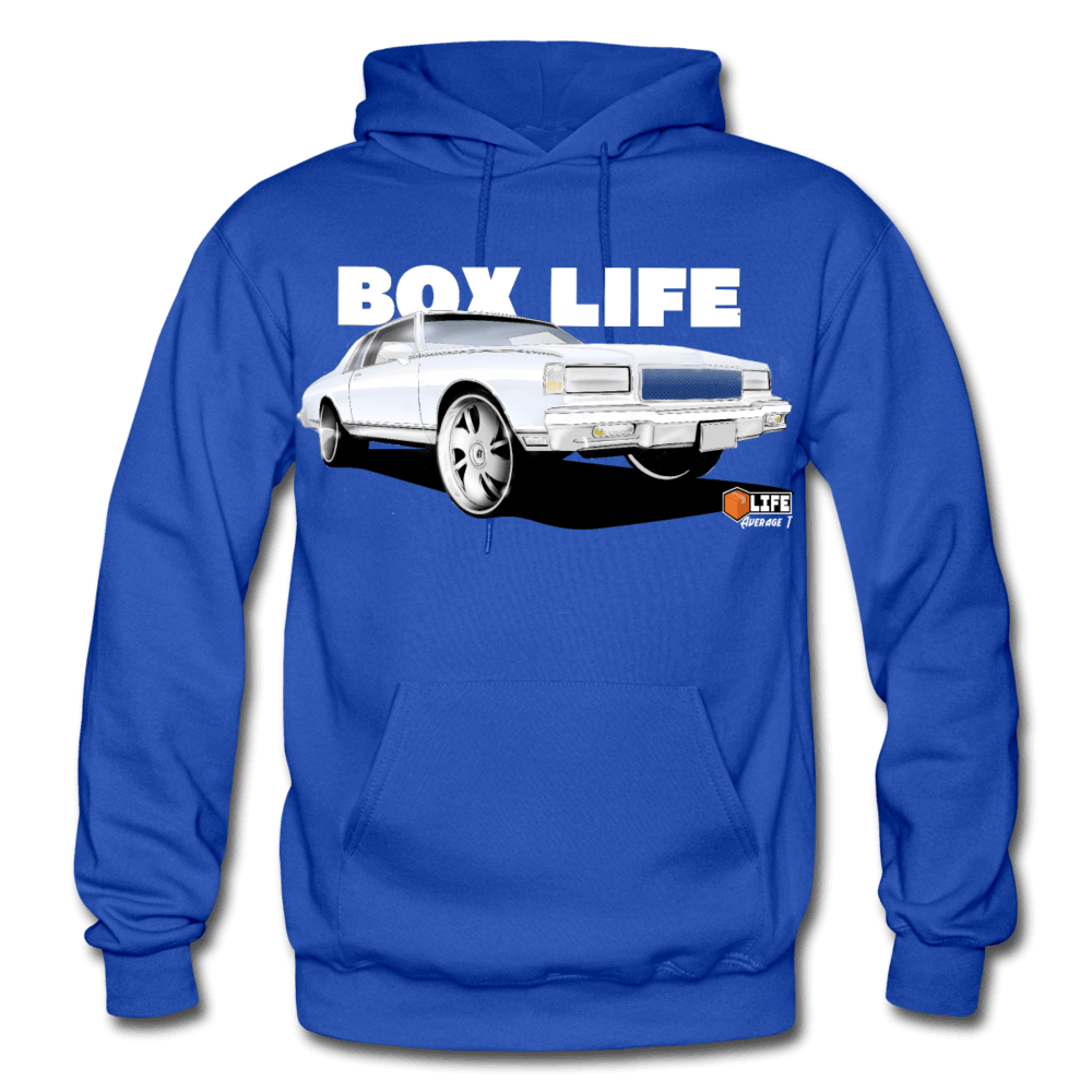 Box Chevy Life White Landau Hoodie - royal blue