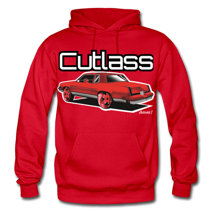 Red Oldsmobile Cutlass Hoodie - AverageTApparel-