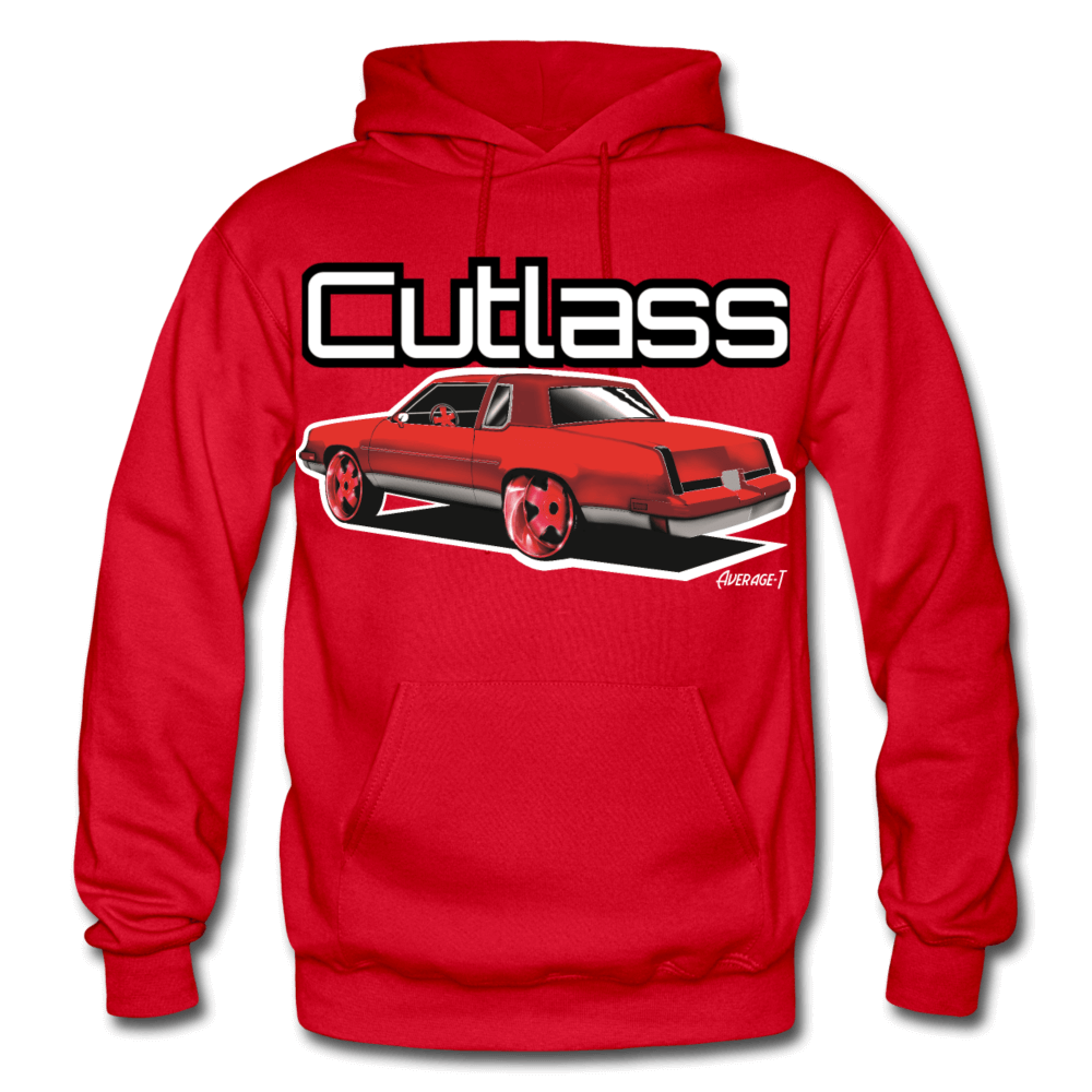 Red Oldsmobile Cutlass Hoodie - AverageTApparel-