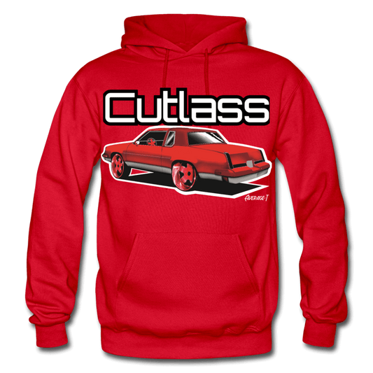 Red Oldsmobile Cutlass Hoodie - AverageTApparel-