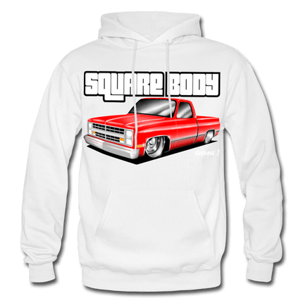 Square Body Red Hoodie - AverageTApparel-