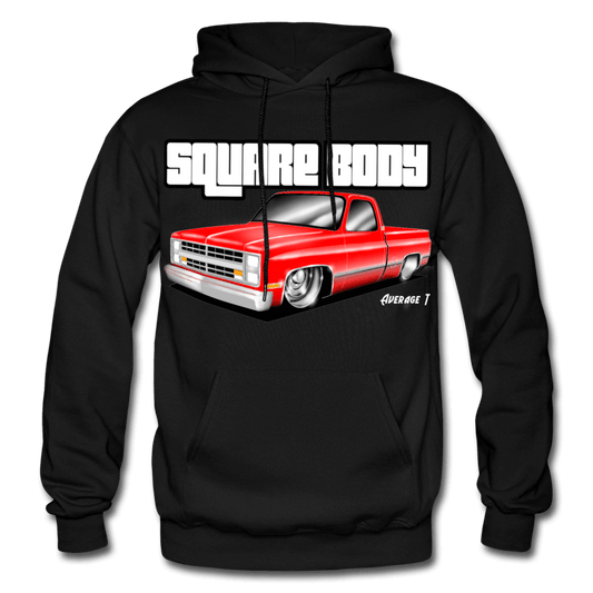 Square Body Red Hoodie - AverageTApparel-