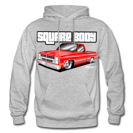 Square Body Red Hoodie - AverageTApparel-