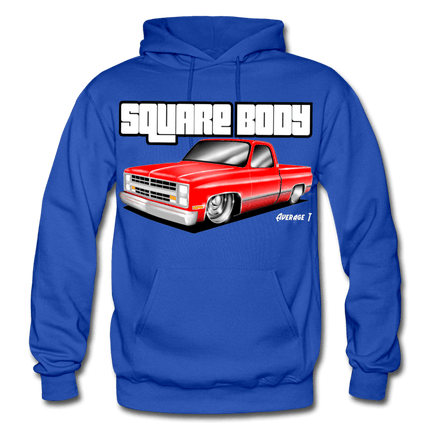 Square Body Red Hoodie - AverageTApparel-
