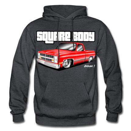 Square Body Red Hoodie - AverageTApparel-