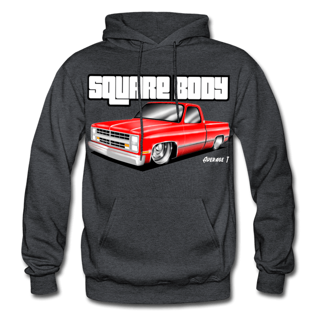 Square Body Red Hoodie - AverageTApparel-