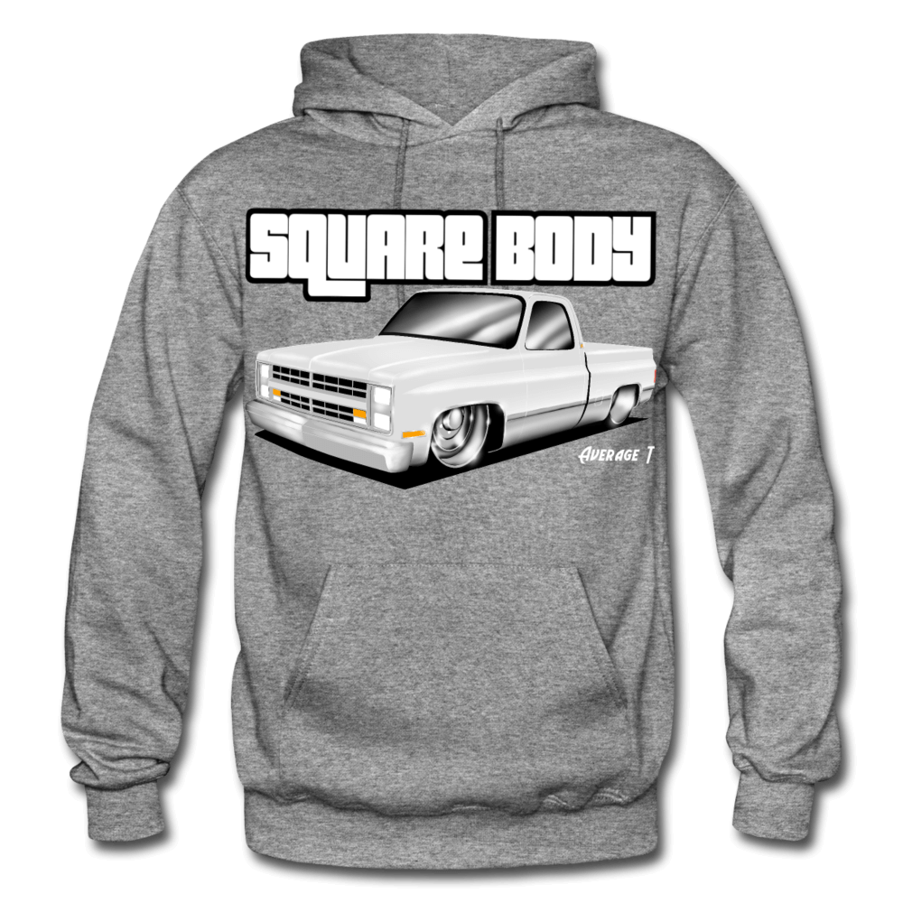 Square Body Grey, C10 Hoodie - AverageTApparel-