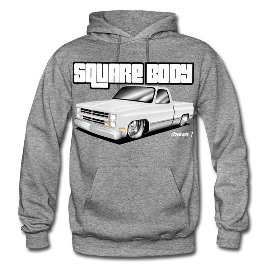 Square Body Grey, C10 Hoodie - AverageTApparel-