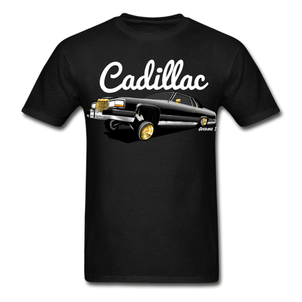 Cadillac Coupe Deville Lowrider Black T-Shirt - AverageTApparel-