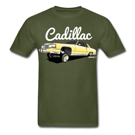 Cadillac Coupe Deville Lowrider Yellow T-Shirt - AverageTApparel-