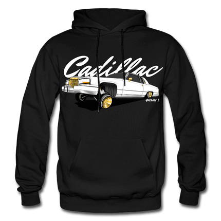 Cadillac Coupe Deville Lowrider White Hoodie - AverageTApparel-