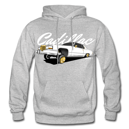 Cadillac Coupe Deville Lowrider White Hoodie - AverageTApparel-