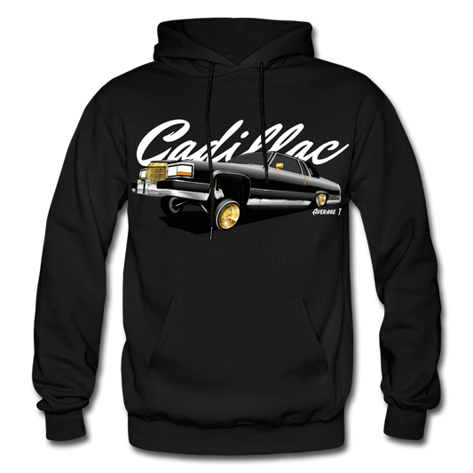 Cadillac Coupe Deville Lowrider Black Hoodie - AverageTApparel-