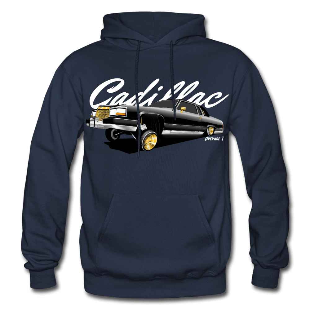 Cadillac Coupe Deville Lowrider Black Hoodie - AverageTApparel-