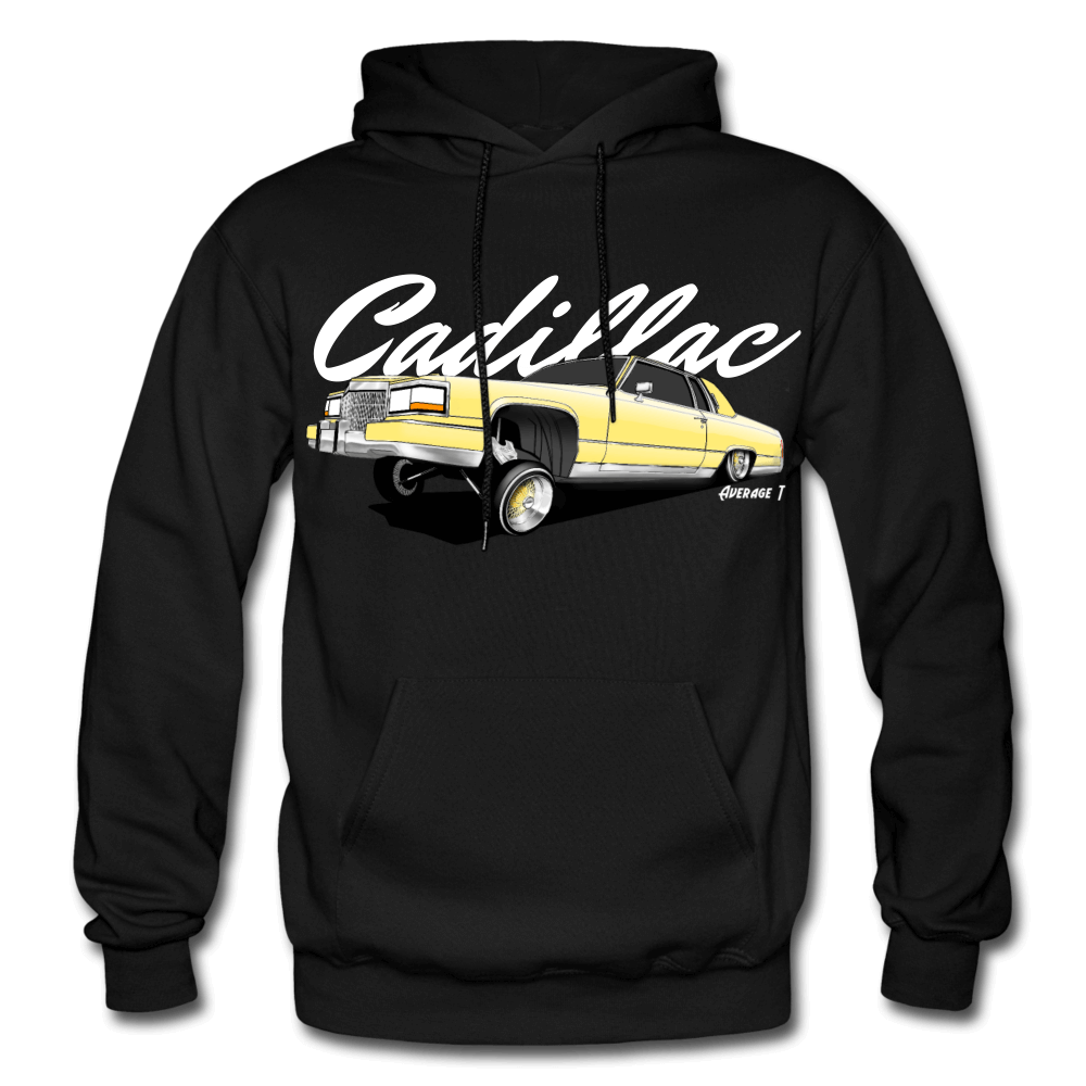 Cadillac Coupe Deville Lowrider Yellow Hoodie - AverageTApparel-