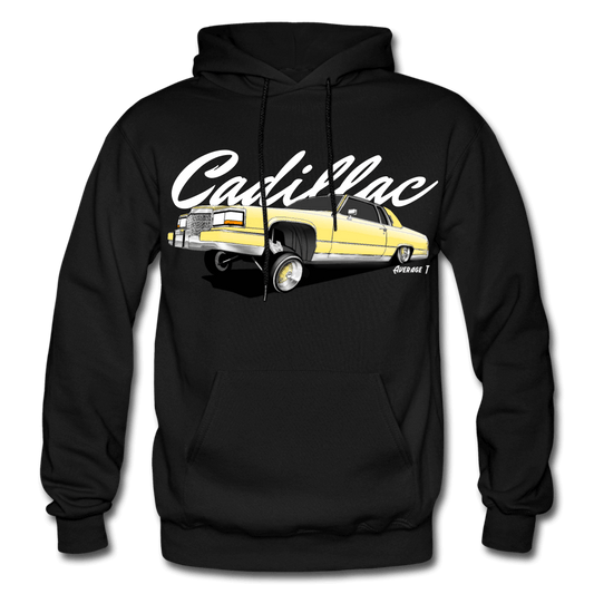 Cadillac Coupe Deville Lowrider Yellow Hoodie - AverageTApparel-