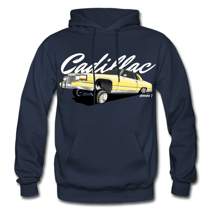 Cadillac Coupe Deville Lowrider Yellow Hoodie - AverageTApparel-