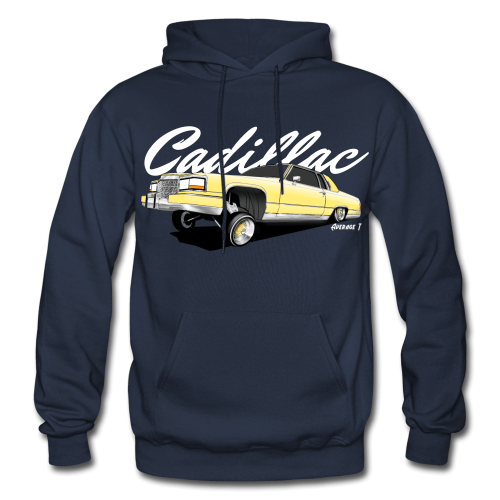 Cadillac Coupe Deville Lowrider Yellow Hoodie - AverageTApparel-