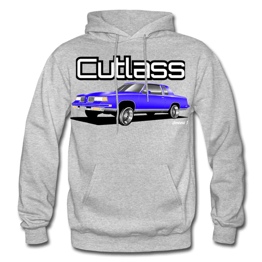 Oldsmobile Cutlass Lowrider Blue Hoodie - AverageTApparel-