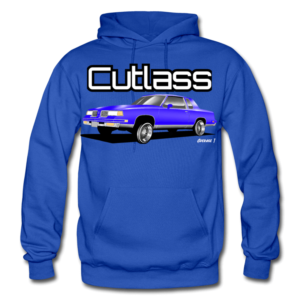 Oldsmobile Cutlass Lowrider Blue Hoodie - AverageTApparel-