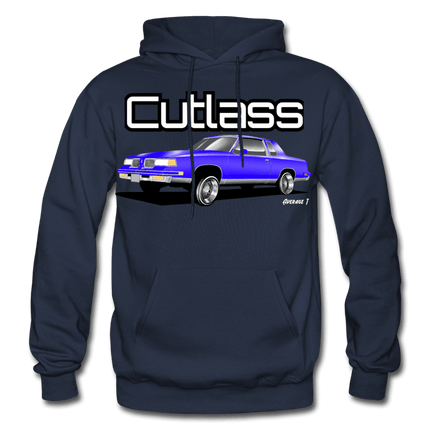 Oldsmobile Cutlass Lowrider Blue Hoodie - AverageTApparel-