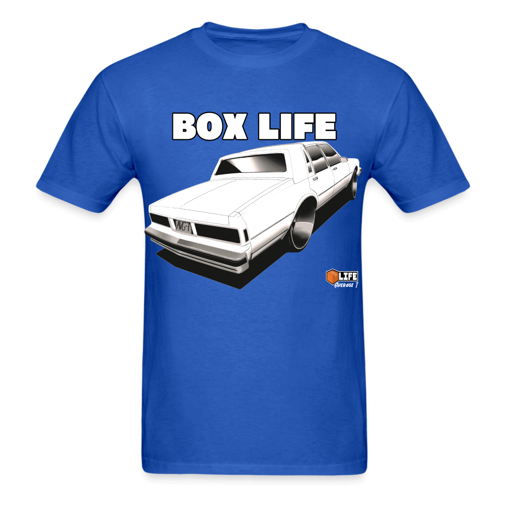 Box Chevy Life White LS Brougham T-Shirt - AverageTApparel-