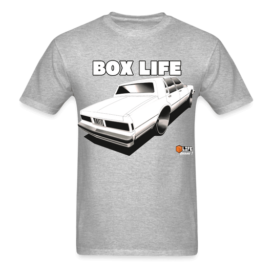 Box Chevy Life White LS Brougham T-Shirt - AverageTApparel-