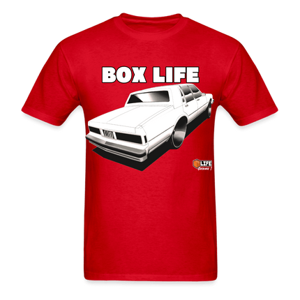 Box Chevy Life White LS Brougham T-Shirt - AverageTApparel-