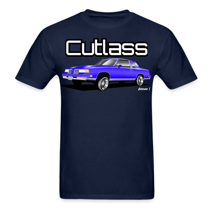 Oldsmobile Cutlass Lowrider Blue T-Shirt - AverageTApparel-