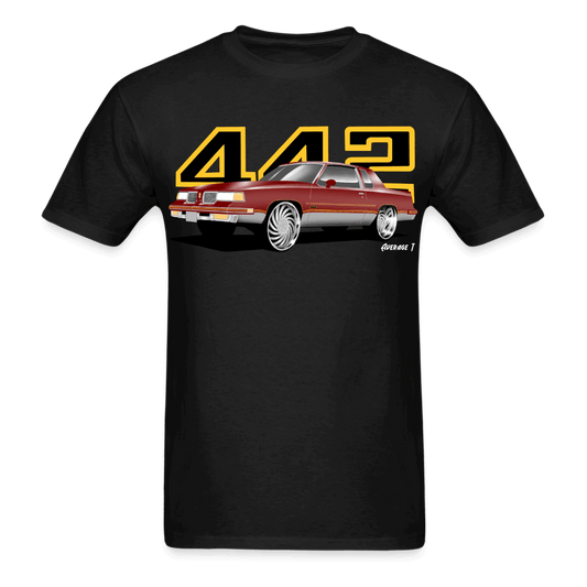 442 Cutlass Burgundy T-Shirt - AverageTApparel-