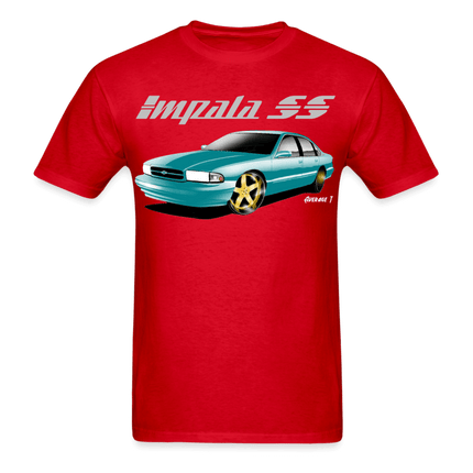 Impala SS Green Gold Wheel T-Shirt - AverageTApparel-