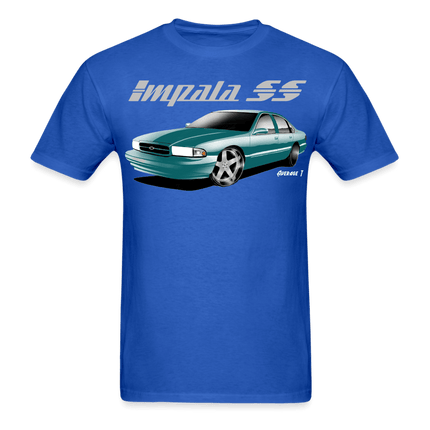 Chevy Impala SS Green with chrome wheels T-Shirt - AverageTApparel-