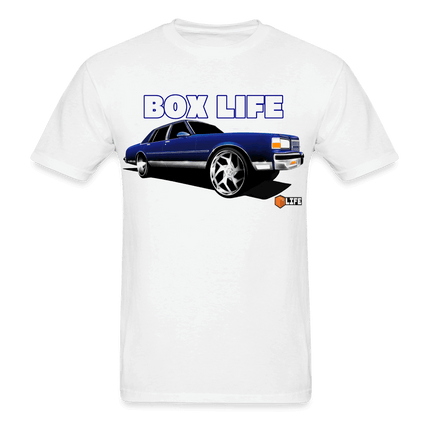 Box Chevy Life Blue Brougham T-Shirt - AverageTApparel-