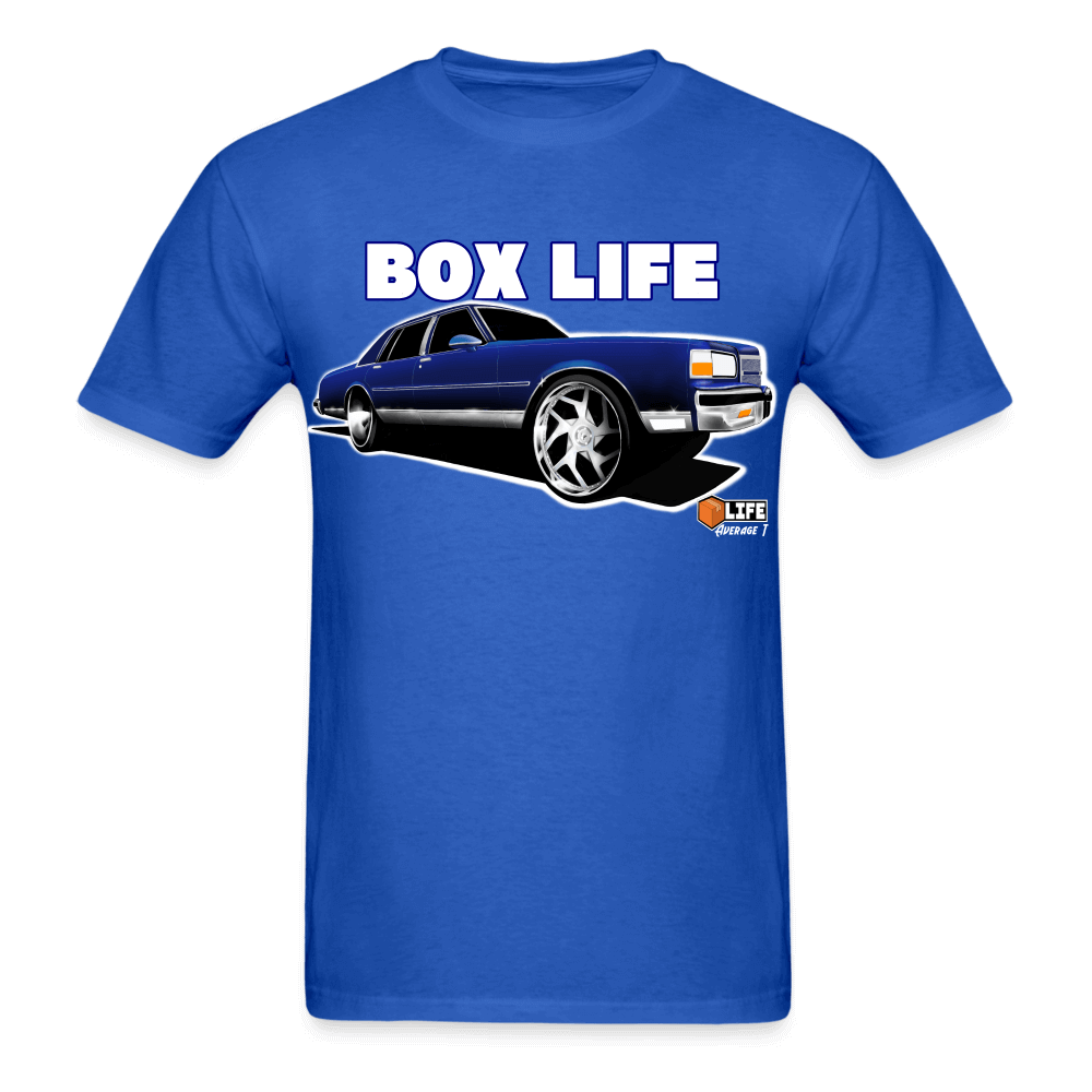 Box Chevy Life Blue Brougham T-Shirt - AverageTApparel-