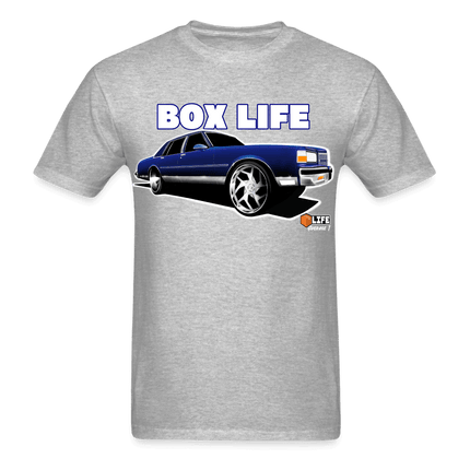Box Chevy Life Blue Brougham T-Shirt - AverageTApparel-