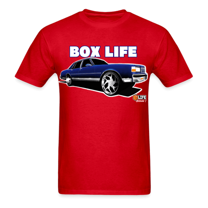 Box Chevy Life Blue Brougham T-Shirt - AverageTApparel-