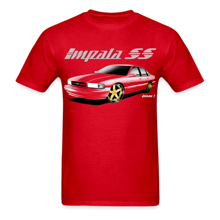 Impala SS Colored Gold Wheel T-Shirt, T shirt, shirt - AverageTApparel-