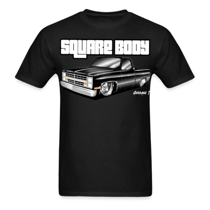 Square Body C10 Black T-Shirt - AverageTApparel-