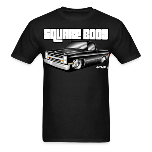 Square Body C10 Black T-Shirt - AverageTApparel-